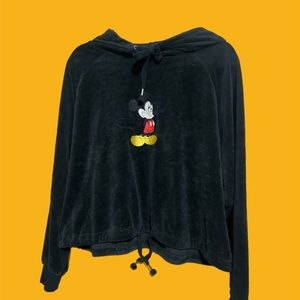 Disney Mickey Cropped Velour Sweatshirt